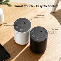 Nouveau diffuseur d'aromathérapie intelligent en métal pour voiture, type brume, contrôle tactile, alimentation USB par batterie, pulvérisateur de parfum automatique