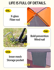 Ultralight Hiking <b>Tent</b>, Eco-Friendly Fabric, Double-Layer Waterproof Outdoor Camping <b>Tent</b>, Custom Logo, Custom Fabric Color - Product Image 5