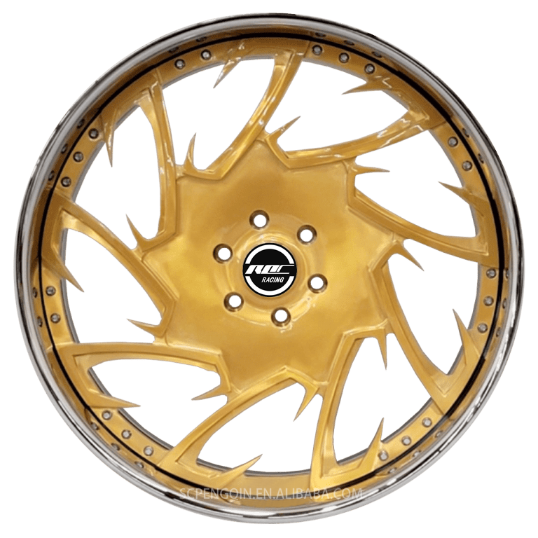 Red Rucci 28 Inch Rims Custom Vintage Staggered Wheels - Forged Rims by Roc Racing