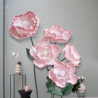 Grandes fleurs artificielles en papier de pavot pour décorations de mariage, vitrines de centres commerciaux, aménagement d'événements, accessoires d'art en papier