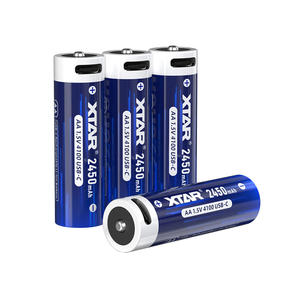 미국 재고 직접 배송 Xtar 4 개/팩 USB-C 빠르고 쉬운 충전 1.5V <span class=keywords><strong>AA</strong></span> 4100mWh 2450mAh 충전식 리튬 이온 배터리 셀 - Product Image 6
