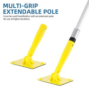 Bloc de ponçage <span class=keywords><strong>télescopique</strong></span> avec perche d'extension, outil de ponçage mural réglable pour la finition des cloisons sèches et des plafonds - Product Image 4