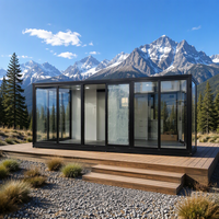 Maison conteneur préfabriquée extensible HYDH 40 pieds, 2 pièces et salle de bain, pour salle de premiers secours, poste de sécurité, réception d'événements, studio de diffusion