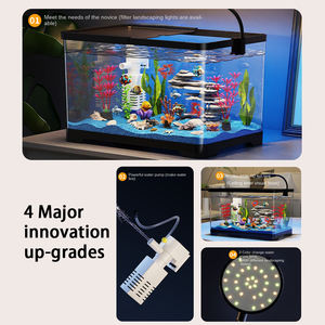 Fabriek Groothandel Ultra Wit Helder <span class=keywords><strong>Aquarium</strong></span> Desktop Kleine Betta <span class=keywords><strong>Aquarium</strong></span> Mini <span class=keywords><strong>Aquarium</strong></span> Met <span class=keywords><strong>Aquarium</strong></span> Pomp En Licht - Product Image 6