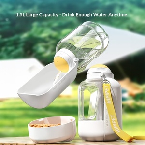 Botella de Agua Portátil de Gran Capacidad para Perros, con Taza de Alimentación para Viajes y Paseos, Incluye Bebedero y Tazón para Mascotas - Product Image 2
