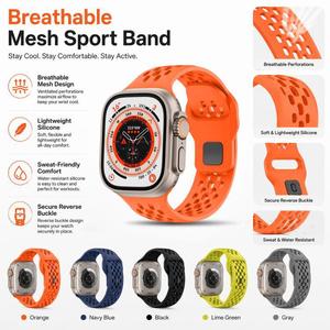 <span class=keywords><strong>Correas</strong></span> de Reloj Deportivas Transpirables de Silicona Upro para <span class=keywords><strong>Apple</strong></span> <span class=keywords><strong>Watch</strong></span> Series 10 9 8 7 SE 41/45mm, Correa de Malla con Hebilla para iWatch 11 Ultra 2 - Product Image 5