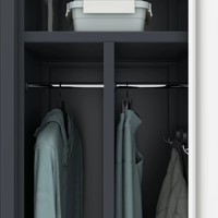 Casier métallique robuste et durable à double compartiment, idéal pour les salles de sport, les salons d'hôtel et les vestiaires