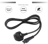 Cable de alimentación para ordenador de escritorio y portátil del Reino Unido, enchufe de 3 pines, extensión de goma C5, varios BS KC macho, IEC, extremos hembra, ordenador de CA, estándares CN de EE. UU.