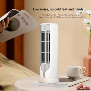 NOUVEAU Radiateur Électrique de Bureau en Céramique PTC 1200W, Chauffage Rapide, Économe en Énergie, avec Ventilateur, Classe Énergétique, Prise UK, pour Salle de Bain et Salon - Product Image 4