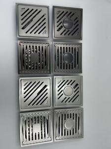 Modern Hotel Bathroom Shower Anti-Odour Hair Filter Stainless Steel Square Floor Drain with Removable Cover Grid Grate - Product Image 4