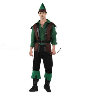 Ecowalson Karneval Mann Robin Hood Wald Ritter Cosplay Hunter Shooter Kostüm Halloween Fancy Party Kleid - Product Image 2