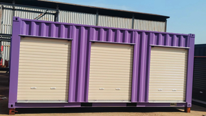 Contenedor Marítimo Resistente a la Intemperie con Estructura de Acero, con 1, 2 o 3 Puertas Enrollables, Garaje Portátil para Alquiler - Product Image 3