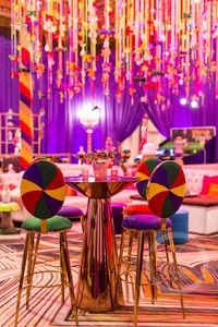 Đồ Nội Thất Quầy <span class=keywords><strong>Bar</strong></span> Mặt Kính Tròn Bằng Thép Không Gỉ Màu Vàng - Product Image 3