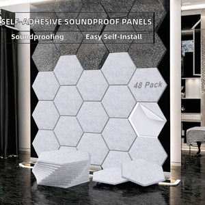 Paneles Acústicos Hexagonales Modernos Autoadhesivos de PET de Alta Densidad, Insonorización, Reducción de Eco, para Sala de Piano, Sala de Reuniones, 30x30cm - Product Image 2