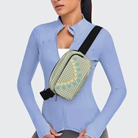 Ceinture imperméable en nylon pour le sport en plein air Puakenikeni Lei Palaka, sacs de taille personnalisés pour les femmes