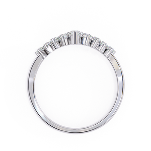Fashion <b>Silver</b> Diamond <b>Band</b> <b>Ring</b> for Women Modern Design Bright Finish Daily Jewelry Gift - Product Image 4