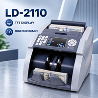 Compteur de billets multi-devises à chargement arrière LD-2110 avec détection UV MG DD et écran LCD pour EUR USD