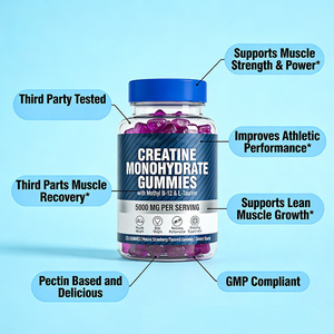 Gomitas Energéticas con Creatina Monohidratada Pre-Entrenamiento de Marca Privada OEM/ODM, Suplemento para el Crecimiento Muscular para Mujeres Embarazadas, 120 Unidades - Product Image 5