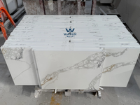 Dalle de pierre de quartz Calacatta Platinum Borage Wayon WG538, pierre synthétique pour plan de travail de cuisine et salle de bain