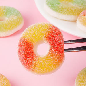 ผู้ผลิตขนม<span class=keywords><strong>หวาน</strong></span>แบบขายส่ง รับผลิตตามสั่ง แพ็คตัวอย่าง ขนมผลไม้รวม ฮาลาล โดนัท <span class=keywords><strong>ลูกอม</strong></span>เจลลี่แบบขึ้นรูป - Product Image 5