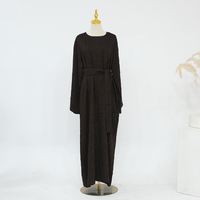 Vêtements islamiques 2026, robe musulmane pour femmes, robe longue élégante en jacquard, polyester, robe modeste arabe de Dubaï pour femmes