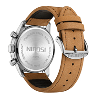 NIBOSI 2609 tendencia ODM hombres reloj de cuarzo ECO banda de cuero genuino 6 manecillas cronómetro luminoso todo tipo empresa de relojes de negocios