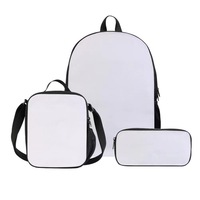 Prêt à expédier 8 pièces sac à dos sac d'école boîte à lunch scolaire sac à crayons impression par sublimation vierge pour les étudiants