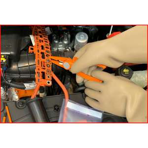 KS TOOLS Guante protector de electricista con aislamiento protector, talla 11, Clase 1, blanco - Product Image 2