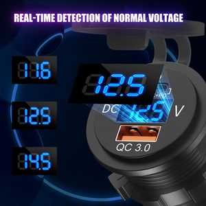 Prises rondes multifonctionnelles avec voltmètre, <span class=keywords><strong>chargeur</strong></span> USB 12V et <span class=keywords><strong>chargeur</strong></span> Type C, <span class=keywords><strong>chargeur</strong></span> USB PD 12V pour <span class=keywords><strong>bateau</strong></span> - Product Image 3