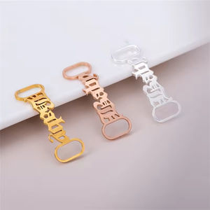 Broches personnalisées en acier inoxydable plaqué or 18 carats pour dropshipping, boucles de lacets de chaussures de sport unisexe avec nom personnalisé pour fêtes - Product Image 6