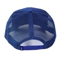 Gorra de red de béisbol para hombre de tela de espuma de alta calidad azul oscuro de verano, 5 paneles, se pueden personalizar con logotipo, gorra de camión deportivo