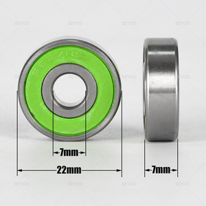 Roulement à billes à gorge profonde Seyoo S627rs 7x22x7 mm en acier inoxydable RS scellé pour skateboards et rollers - Product Image 2