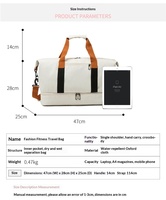 Sac de voyage unisexe ACEWELL en nylon respirant 20L, grande capacité, pour courts séjours, attachable à un chariot