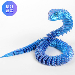 Juguete de serpiente impreso en 3D con articulaciones móviles, juguete de escritorio, juguete creativo para aliviar el estrés, disponible en varios colores, regalo coleccionable - Product Image 5