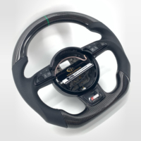 Volant en cuir et fibre de carbone personnalisé pour Audi, accessoires intérieurs automobiles pour Audi A3 A4 A5 A6 A7 C7 B8 S4