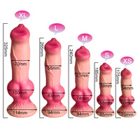 Godes animaux réalistes XS-XL de pénis de chien de loup Plug anal pour la masturbation de femme/homme