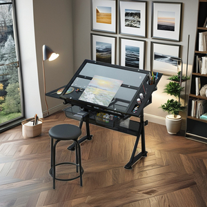 Table à dessin en <span class=keywords><strong>verre</strong></span> de levage en métal moderne - Product Image 3
