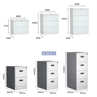 Classeur à 2 tiroirs avec casier à tiroirs, commode à tiroirs, armoire métallique de rangement pour fichiers et documents
