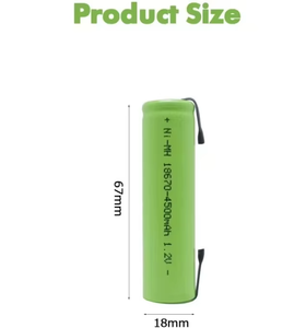 18670 ישיר 1.2v 4000mah-4500mah נטענת nimh לחבילת nimh עבור מוצרי אלקטרוניקה אוem/odm - Product Image 2