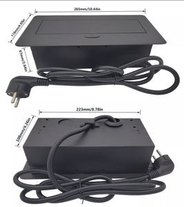 Prise <span class=keywords><strong>de</strong></span> table escamotable moderne en alliage <span class=keywords><strong>de</strong></span> zinc pour meubles européens, IP44, 3 <span class=keywords><strong>prises</strong></span> CA, <span class=keywords><strong>courant</strong></span> nominal 16A, accessoire électrique dissimulé pour bureau - Product Image 6