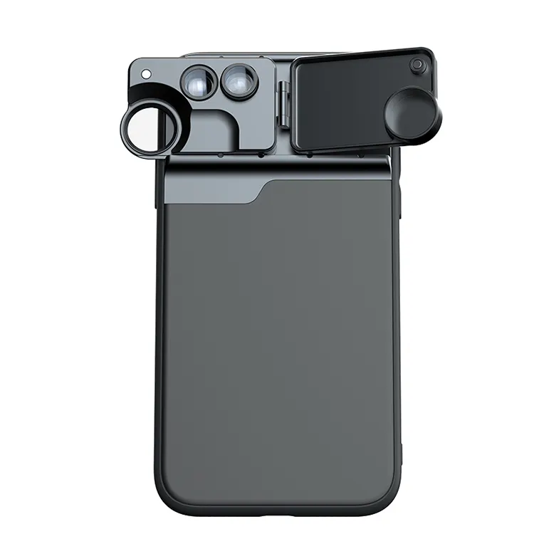 Iboolo Nieuwe Generatie 5 In 1 Lens Telefoon Case Tele Fisheye Macro Cpl Filter Lens Voor Iphone 14 Pro Max