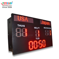 Tableau d'affichage LED de score sportif à prix d'usine, 10 pouces, extérieur, P10, affichage du nom de l'équipe, tableau d'affichage LED de score de football