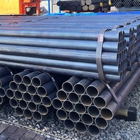 Tuyau en acier noir ERW, soudé par résistance électrique, extrémités biseautées et plates, en acier au carbone, pour gaz
