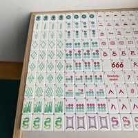 Tuiles de Mahjong Américain, chiffres anglais, jeu de société portable en acrylique pour fêtes et jeux décontractés