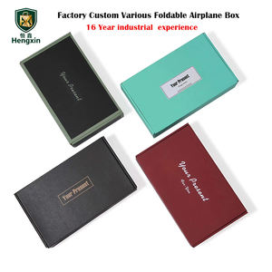 Boîte en papier pliable portable pour avion, personnalisée, imprimée en couleur recto verso, pour l'emballage, le déménagement, l'expédition, boîte à sous-vêtements - Product Image 3