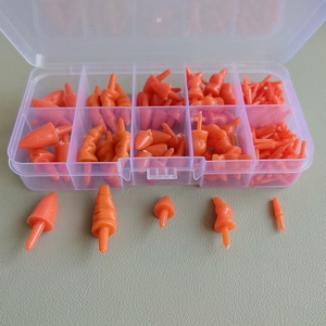 160 Piezas de Narices de Muñeco de Nieve de Plástico, Adornos DIY para Decoración Navideña, 5 Tamaños, Naranja - Product Image 4
