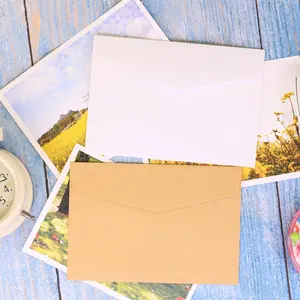 Индивидуальная упаковка, отправка конверта из крафт-бумаги для свадебного приглашения, дня рождения, праздника