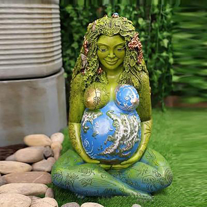 Statue de la <span class=keywords><strong>Terre</strong></span> Mère en résine de 16 cm, sculpture de la <span class=keywords><strong>Terre</strong></span> Mère, statue de Bouddha en polyrésine, décoration gothique, Mère de la <span class=keywords><strong>Terre</strong></span> enceinte - Product Image 2