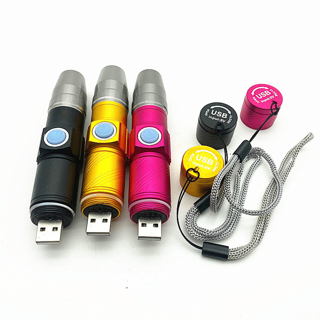 Mini Practical Fluorescence Detection 365nm UV Led Torch Blacklight USB Flashlight