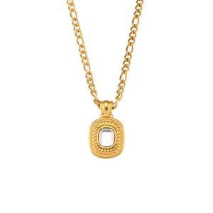 Collar de Acero Inoxidable para Mujer, Estilo INS 2022, Cadena de Clavícula Europea Americana con Zirconia, Chapado en Oro de 18K, Nuevo y Popular en Internet - Product Image 5